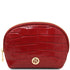 Vera - Croc print leather toiletry case